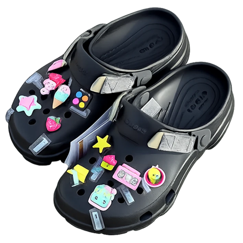 کراکس بچه گانه مدل hello رنگ مشکی