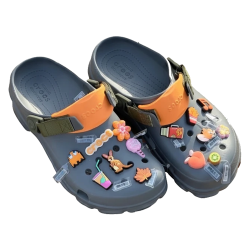 کراکس بچه گانه مدل hello رنگ فیلی